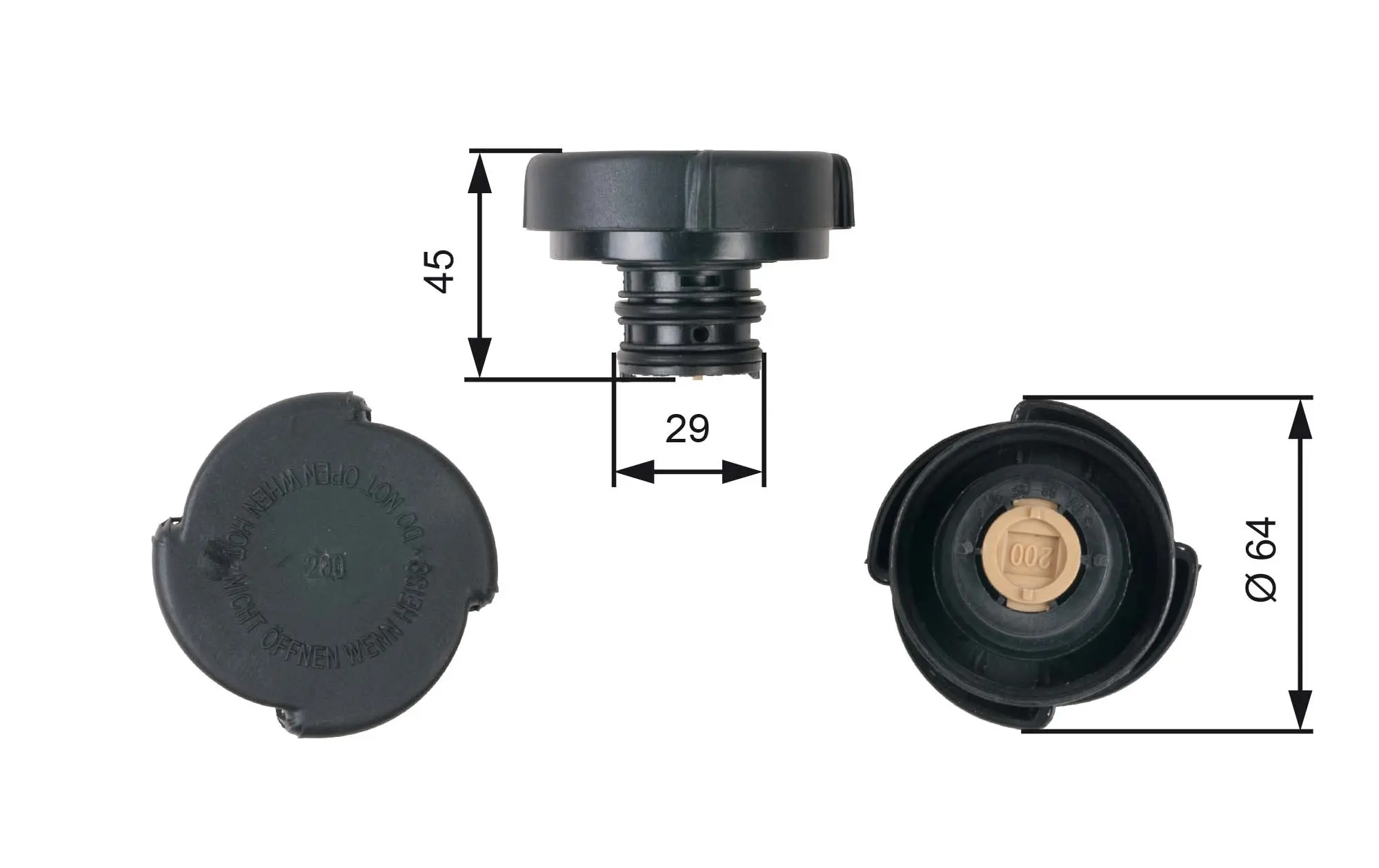 капачка, резервоар за охладителна течност GATES               