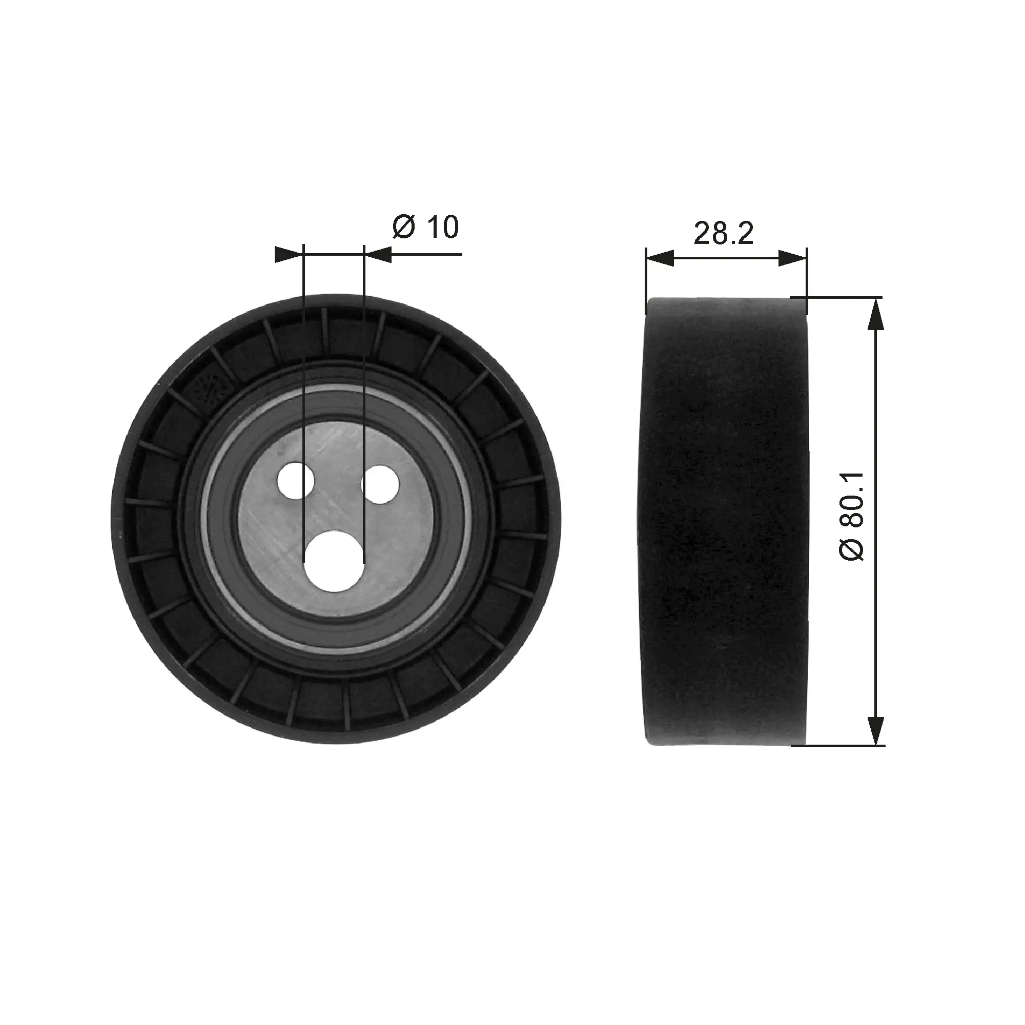 паразитна- водеща ролка, пистов ремък GATES               