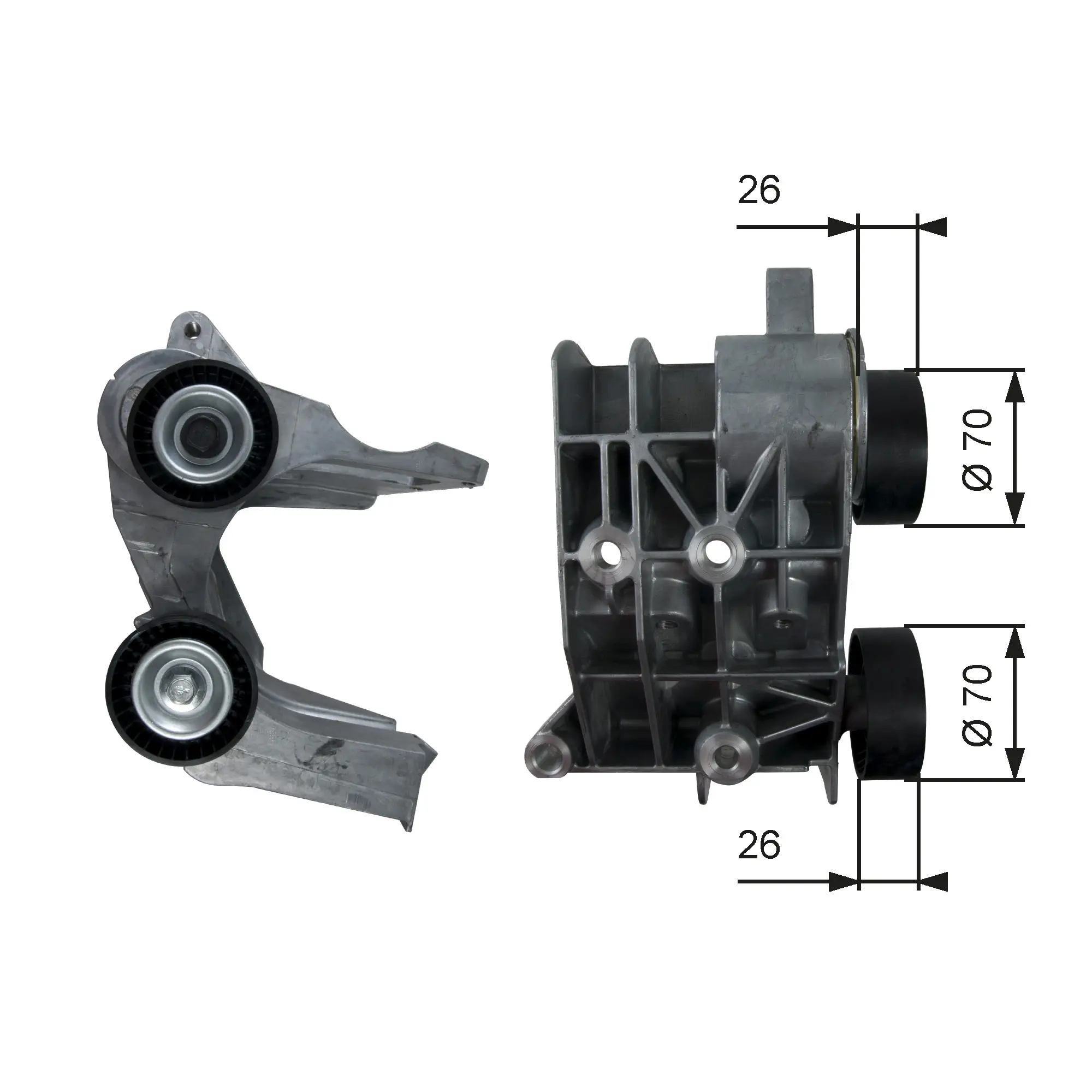 обтящна ролка, пистов ремък GATES               