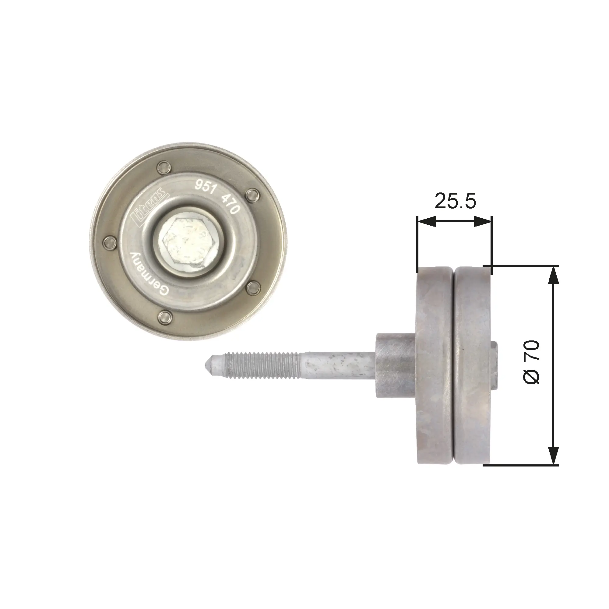 паразитна- водеща ролка, пистов ремък GATES               