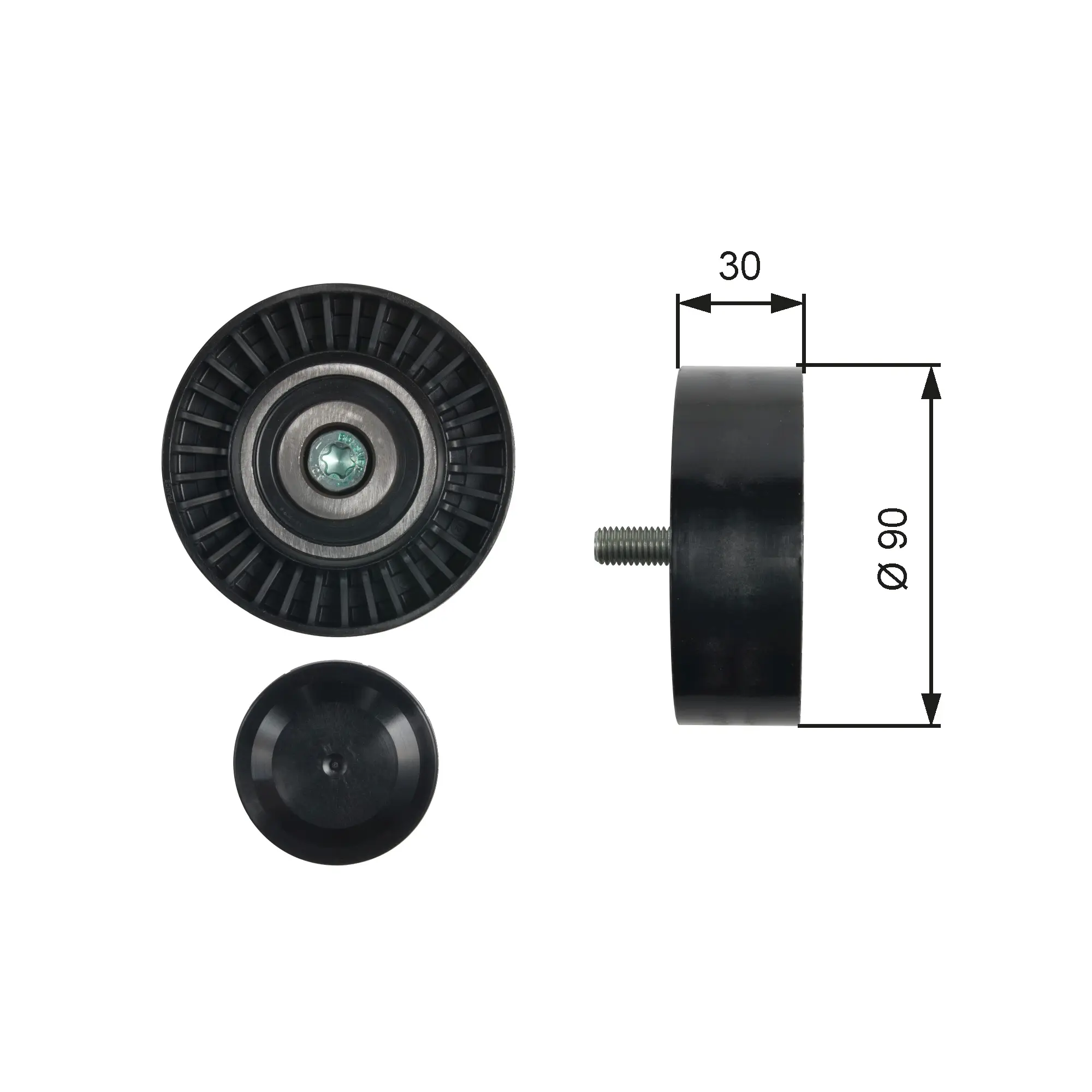 паразитна- водеща ролка, пистов ремък GATES               