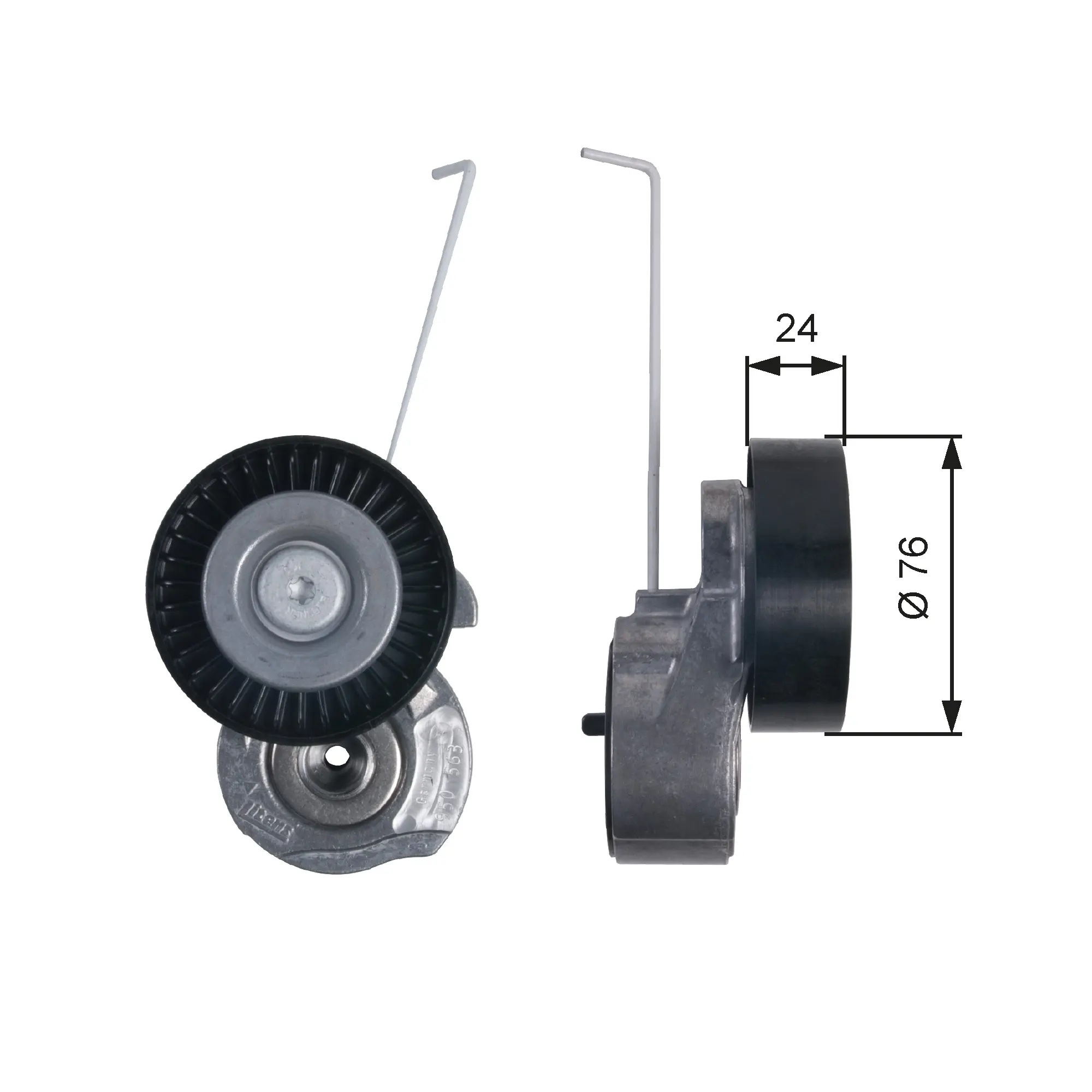 ремъчен обтегач, пистов ремък GATES               