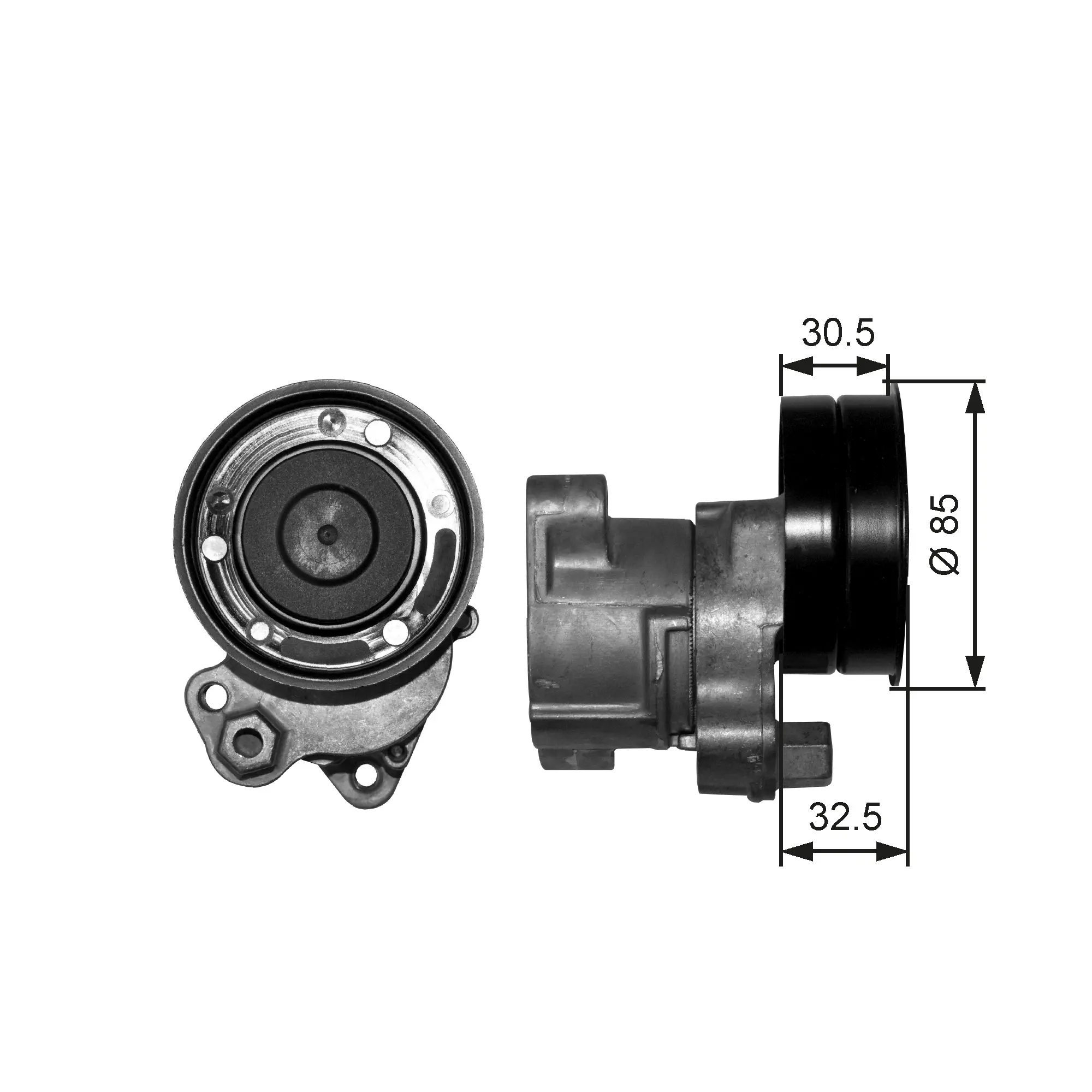 ремъчен обтегач, пистов ремък GATES               