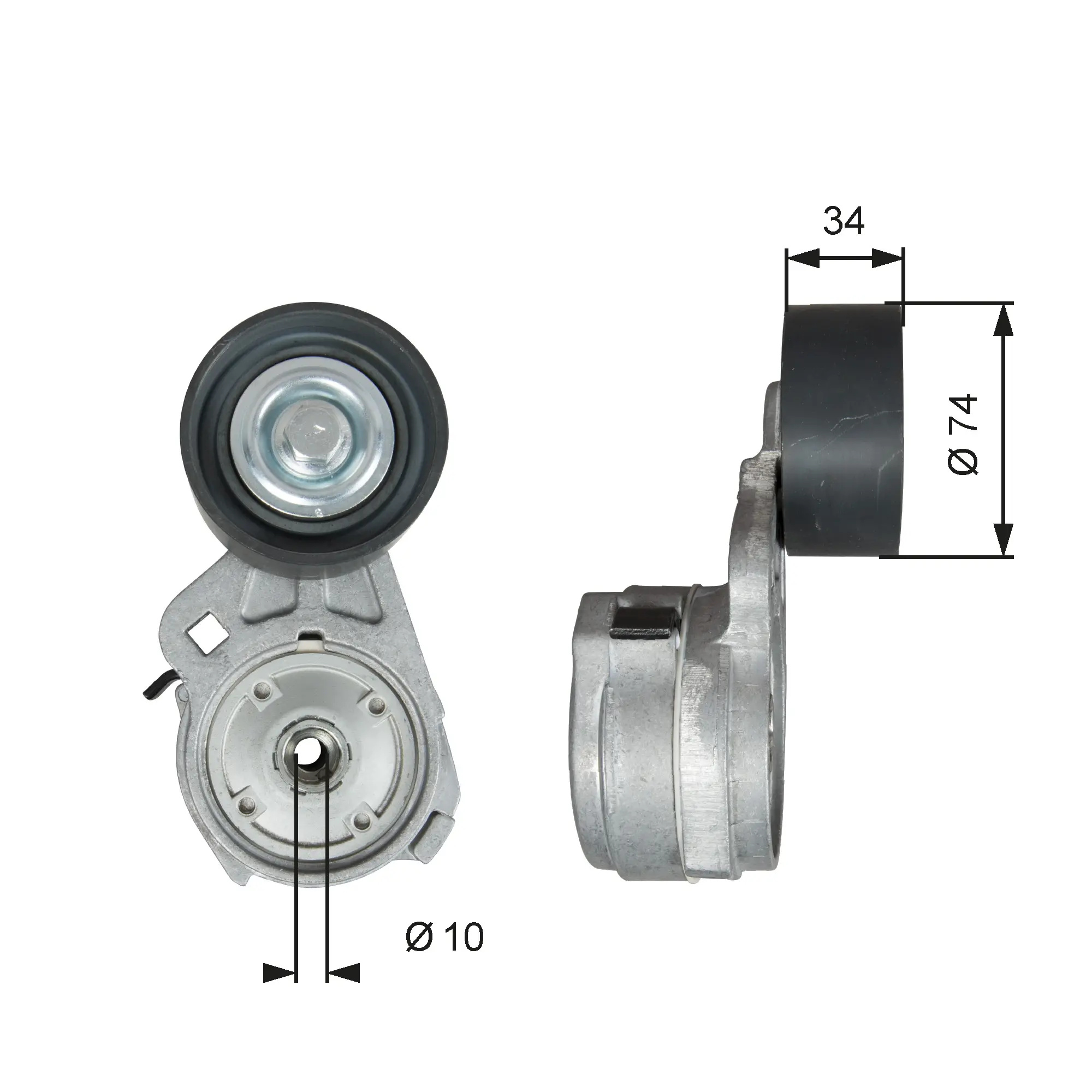 ремъчен обтегач, пистов ремък GATES               