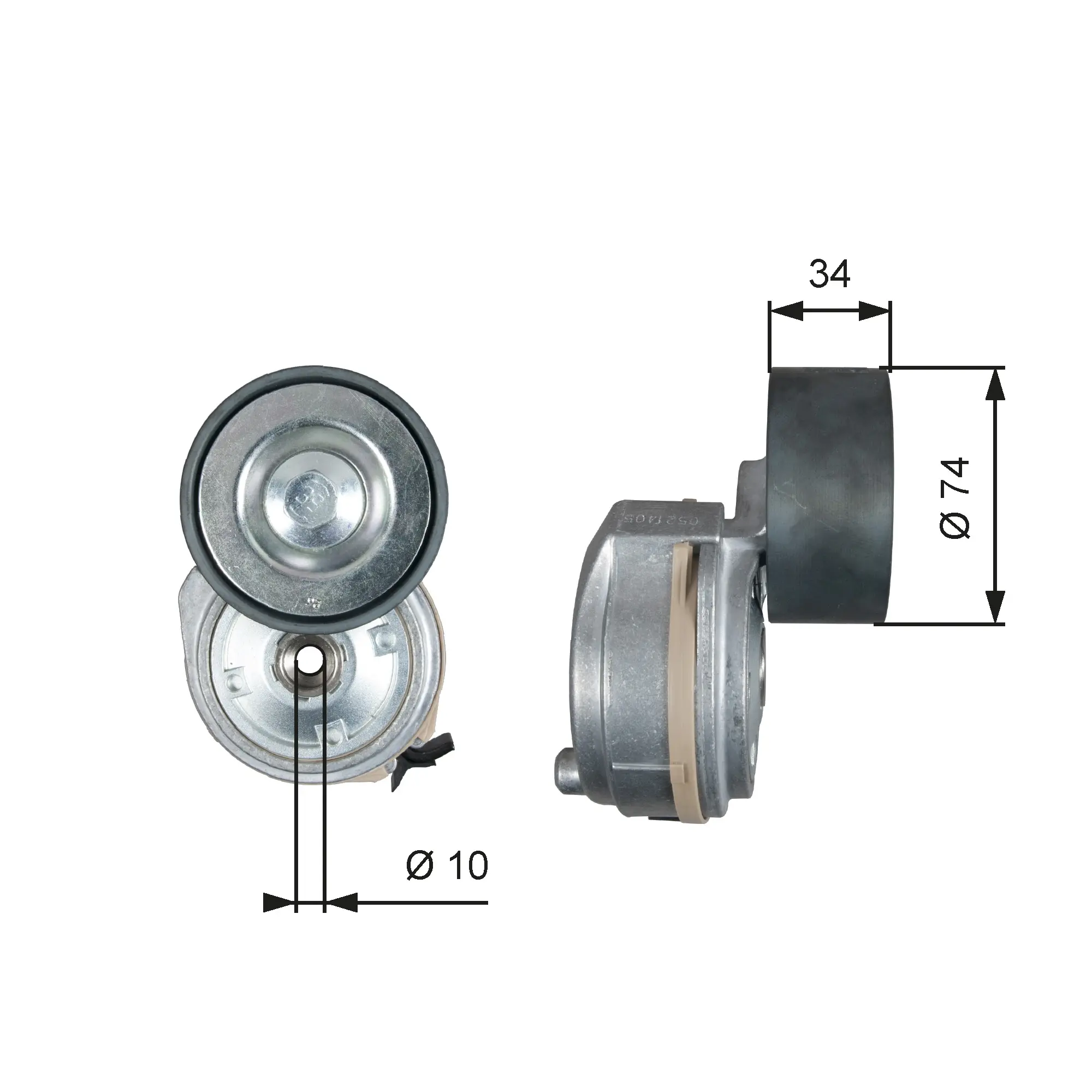 ремъчен обтегач, пистов ремък GATES               