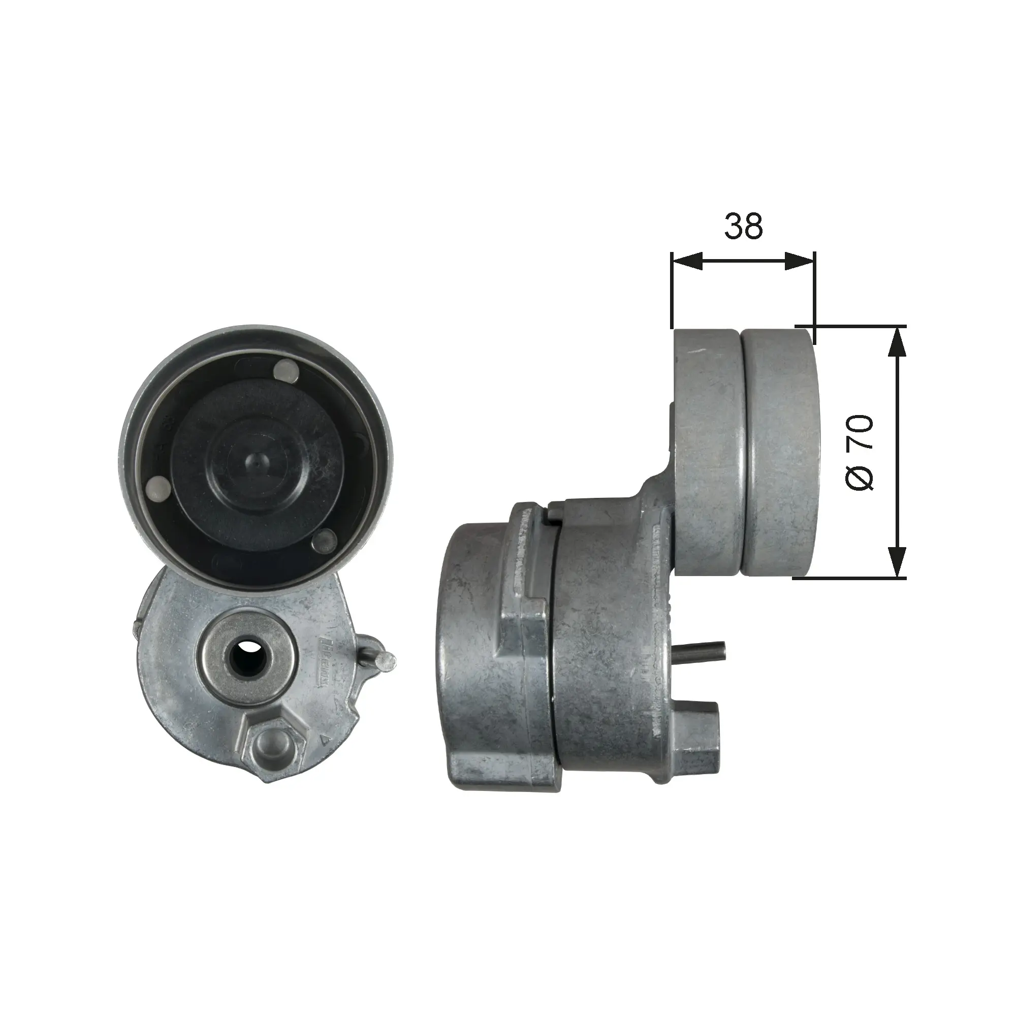 ремъчен обтегач, пистов ремък GATES               