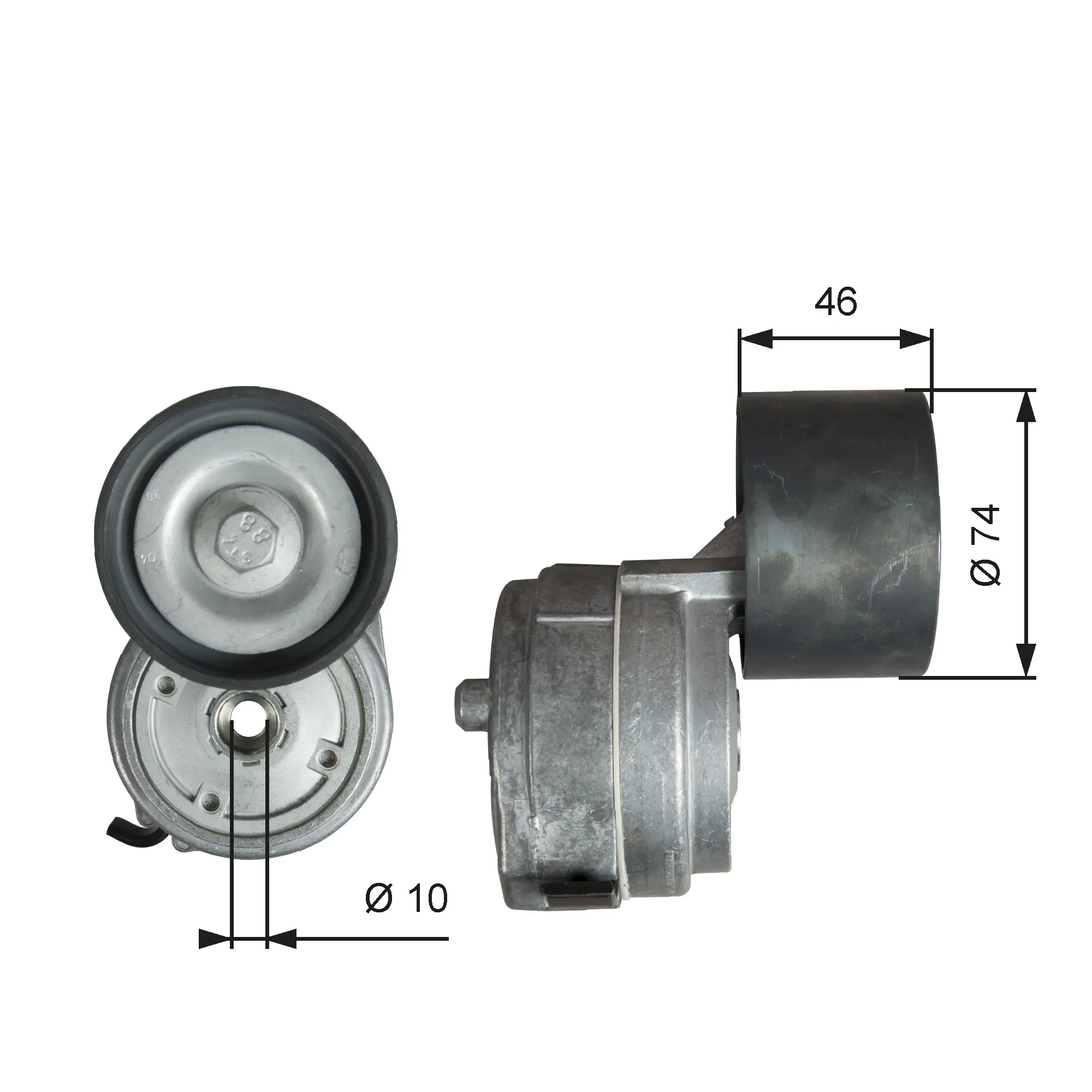 ремъчен обтегач, пистов ремък GATES               