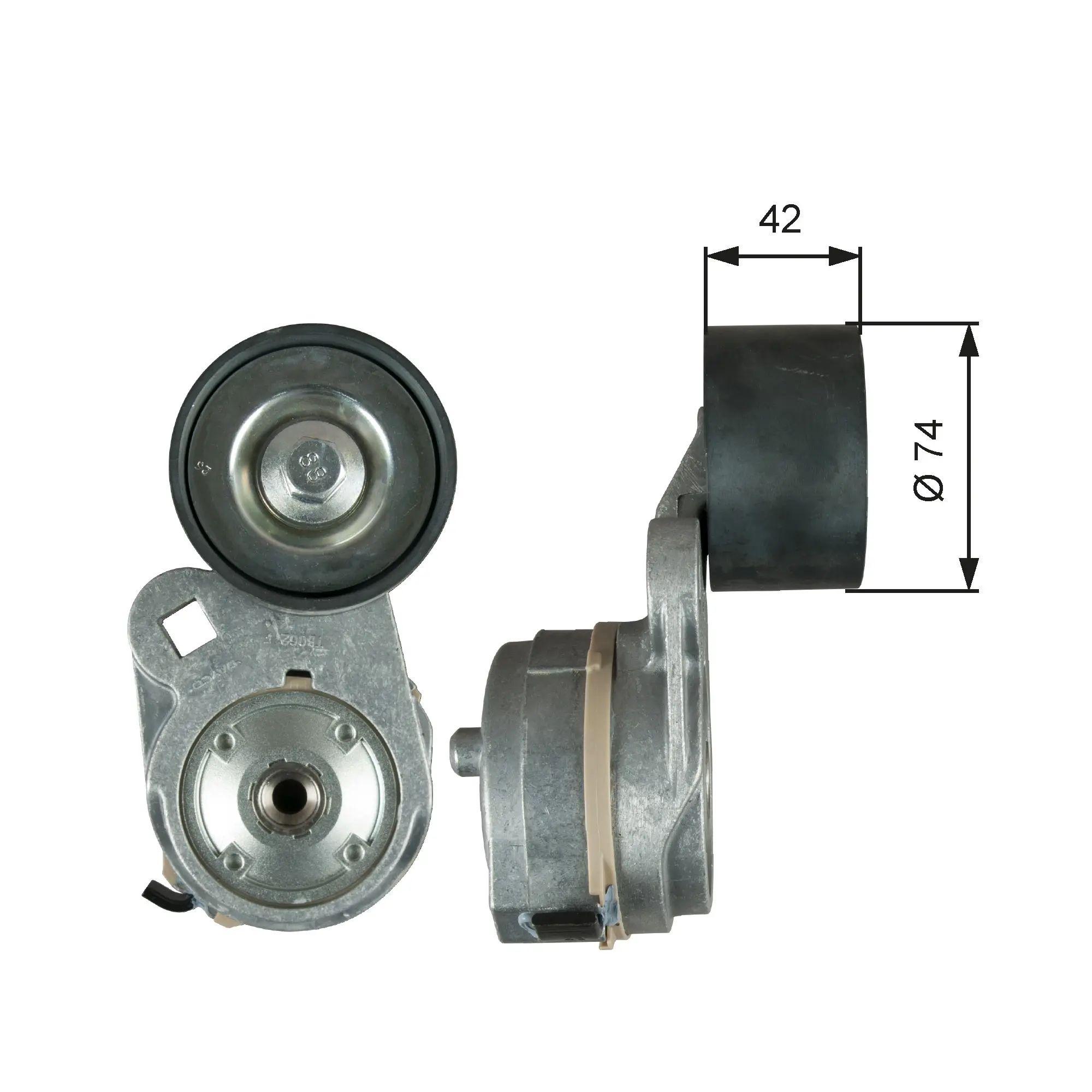 ремъчен обтегач, пистов ремък GATES               