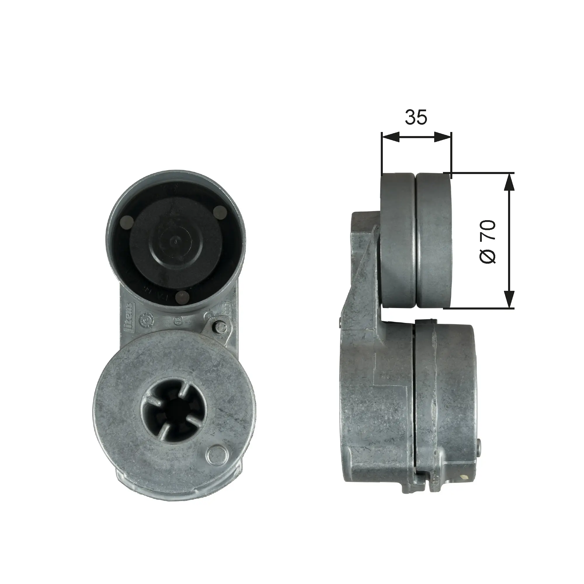 ремъчен обтегач, пистов ремък GATES               