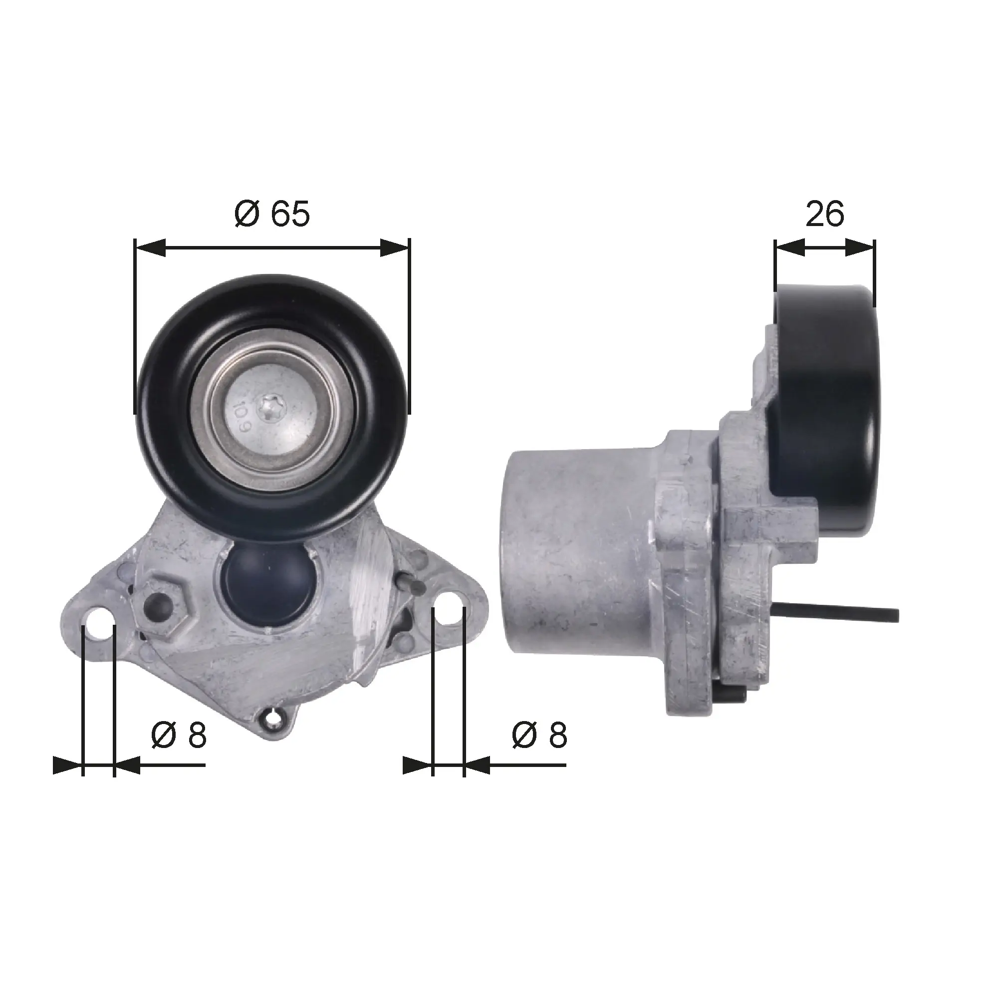 ремъчен обтегач, пистов ремък GATES               