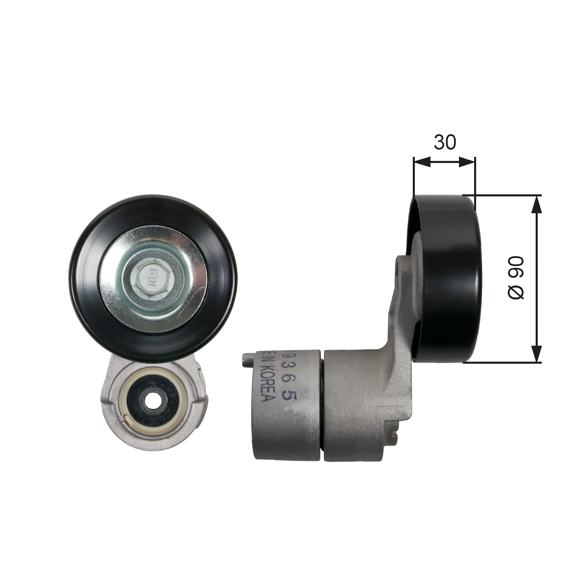 ремъчен обтегач, пистов ремък GATES               