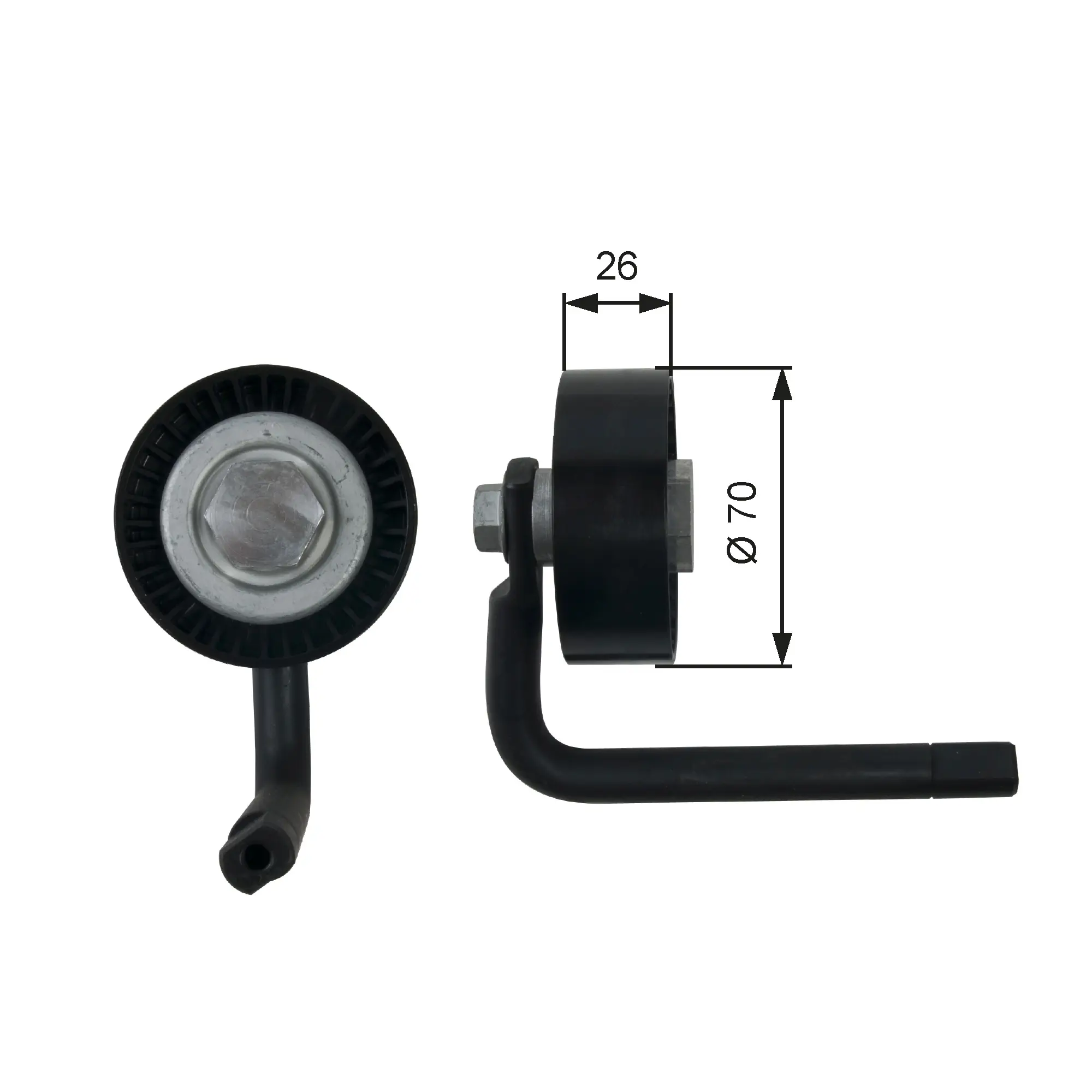 ремъчен обтегач, пистов ремък GATES               