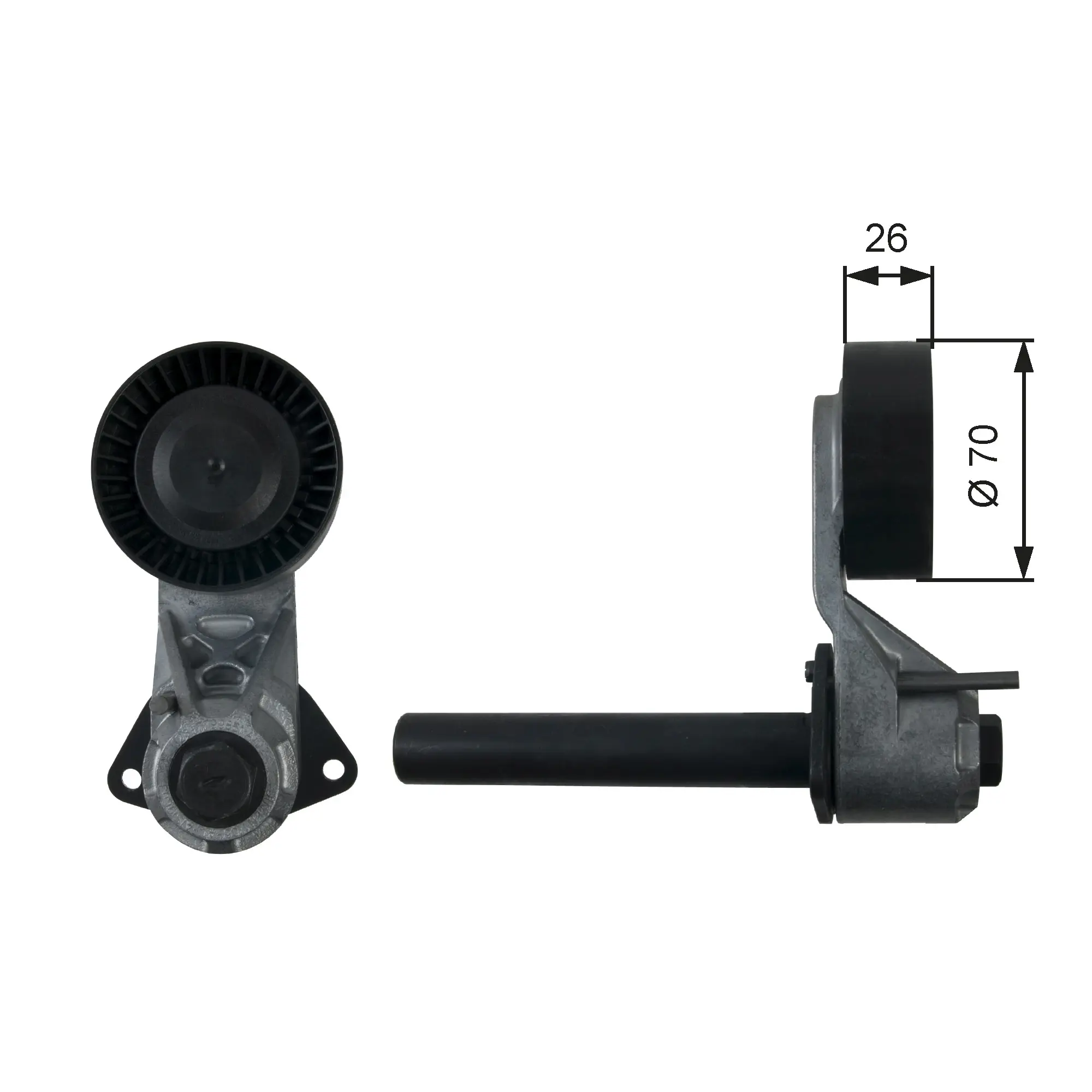 ремъчен обтегач, пистов ремък GATES               