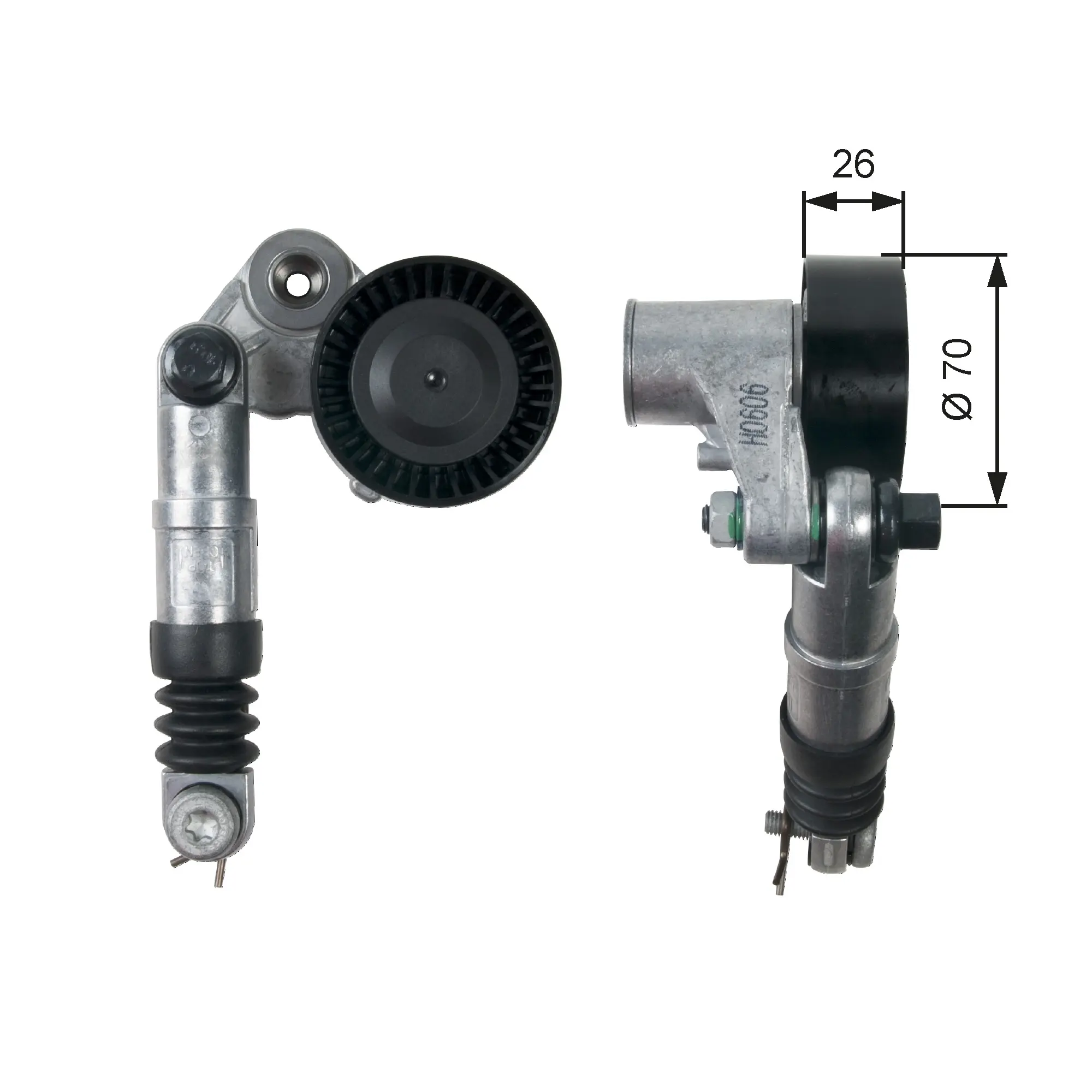 ремъчен обтегач, пистов ремък GATES               