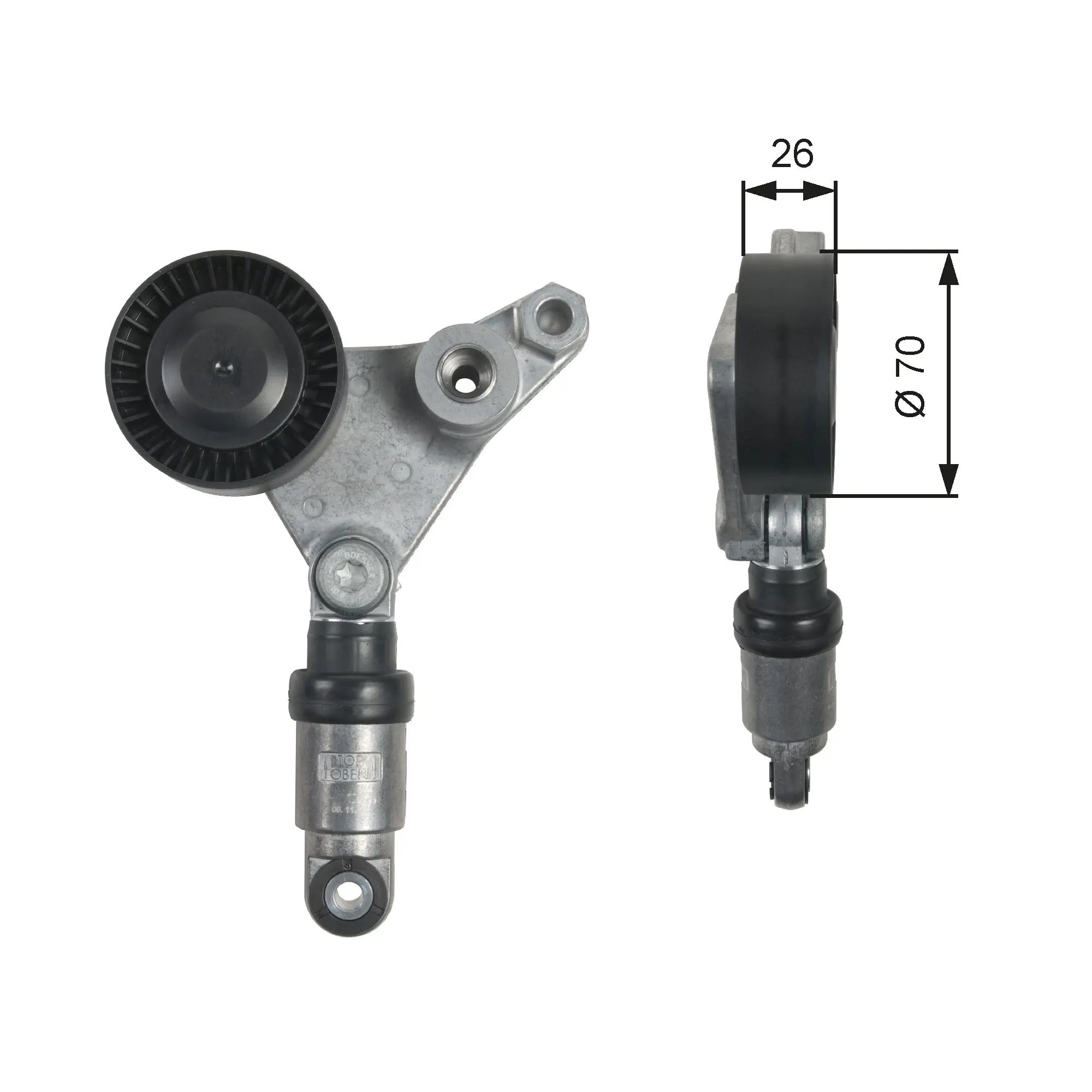 ремъчен обтегач, пистов ремък GATES               