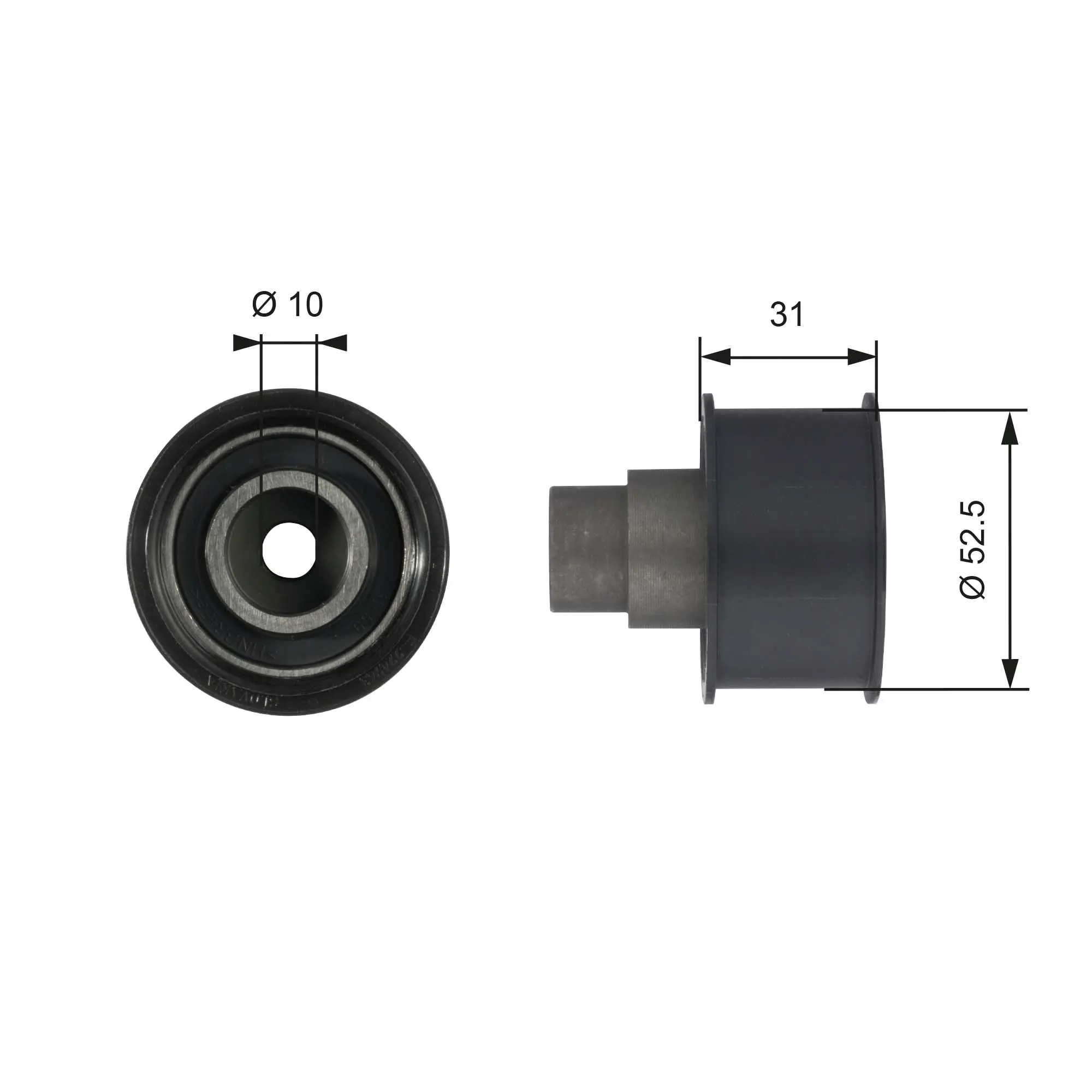 паразитна- водеща ролка, зъбен ремък GATES               