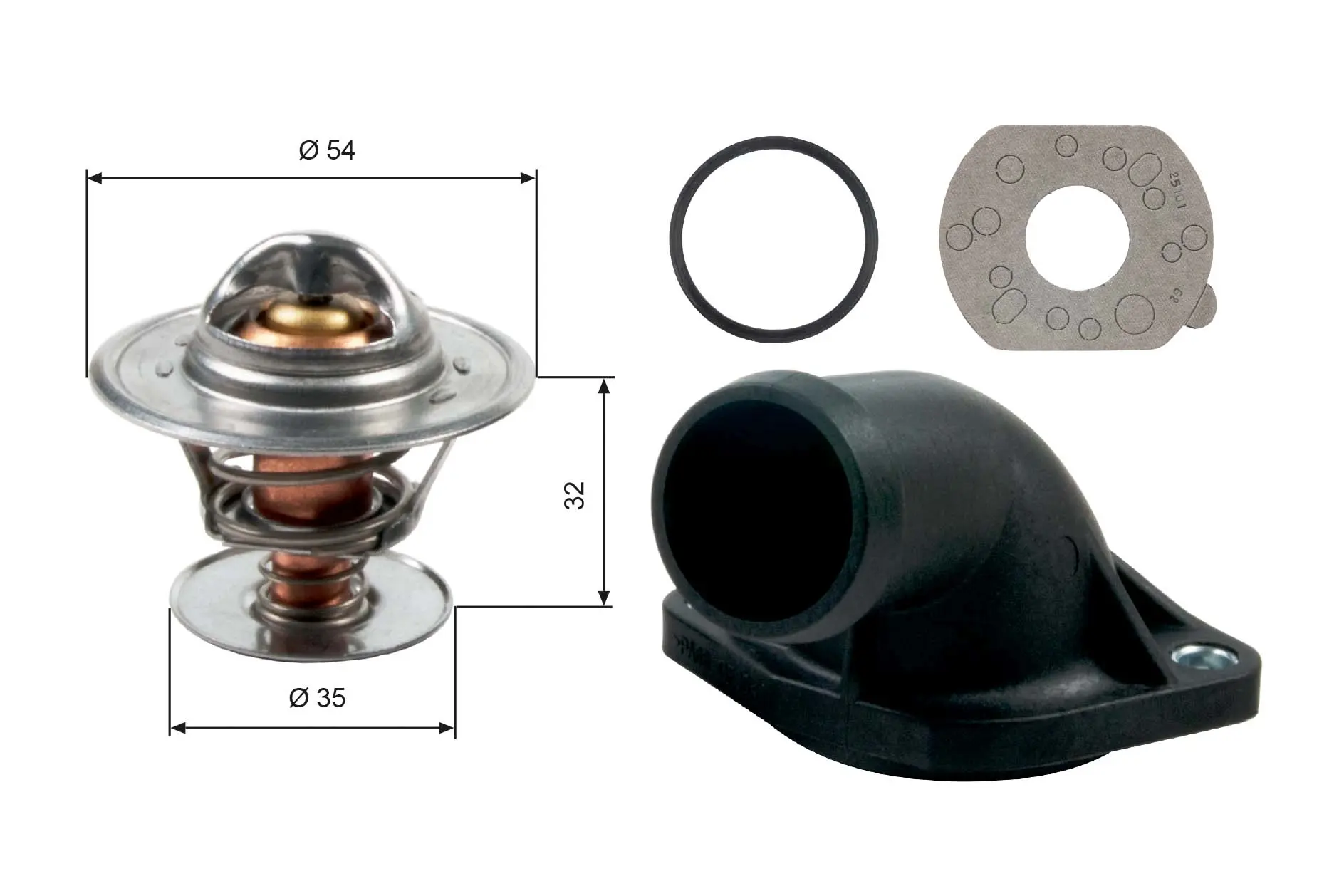 термостат, охладителна течност GATES               