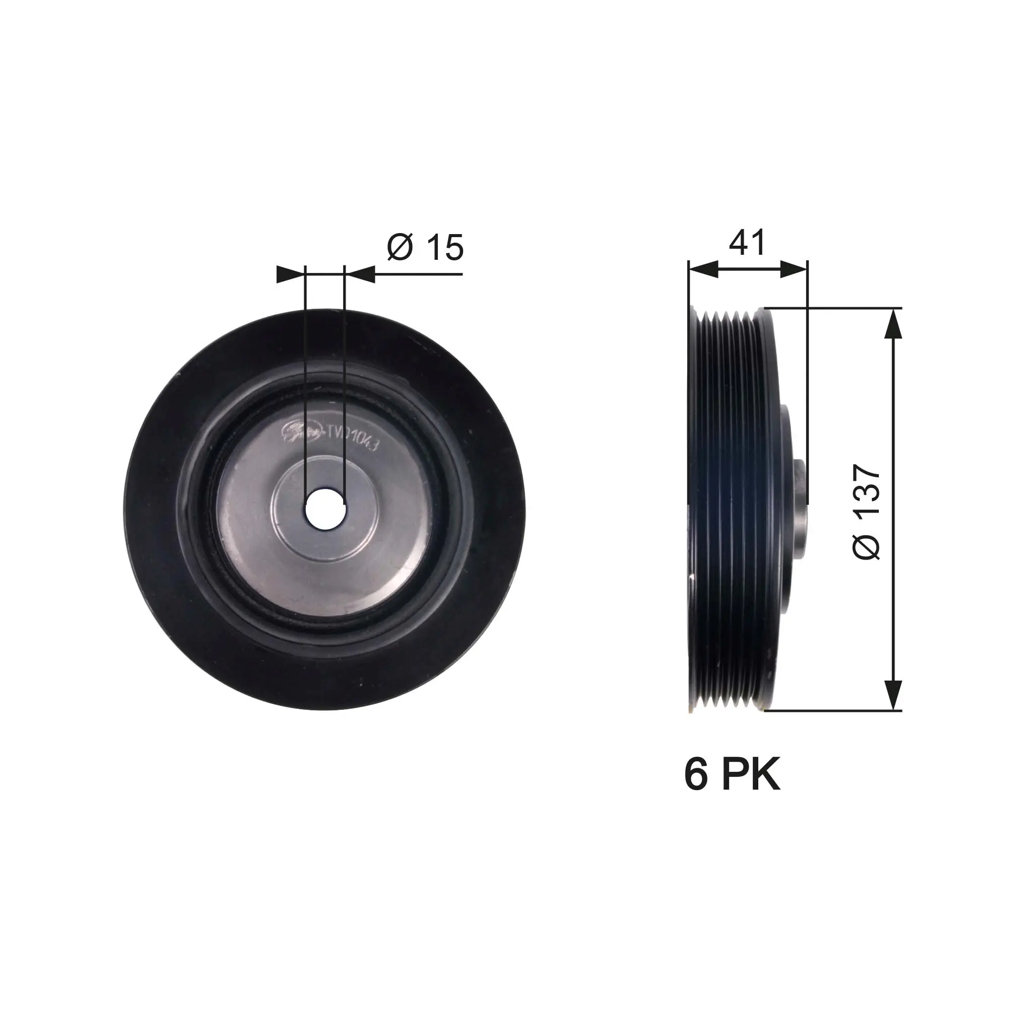 ремъчна шайба, колянов вал GATES               