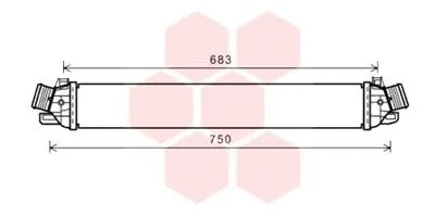 интеркулер (охладител за въздуха на турбината) VAN WEZEL           