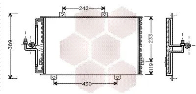 кондензатор, климатизация VAN WEZEL           