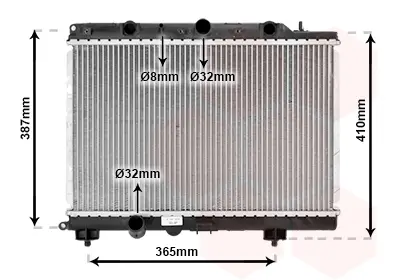 радиатор, охлаждане на двигателя VAN WEZEL           
