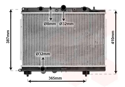 радиатор, охлаждане на двигателя VAN WEZEL           