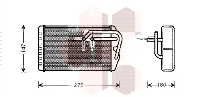 топлообменник, отопление на вътрешното пространство VAN WEZEL           