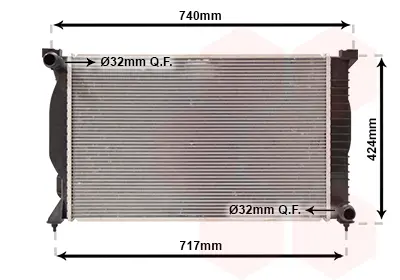 радиатор, охлаждане на двигателя VAN WEZEL           