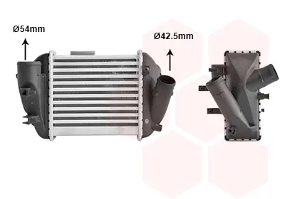интеркулер (охладител за въздуха на турбината) VAN WEZEL           