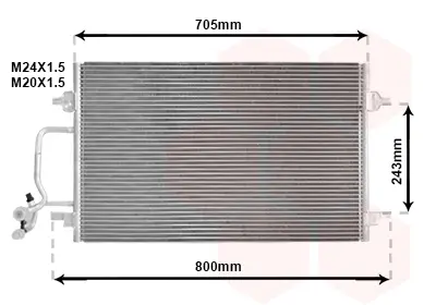 кондензатор, климатизация VAN WEZEL           