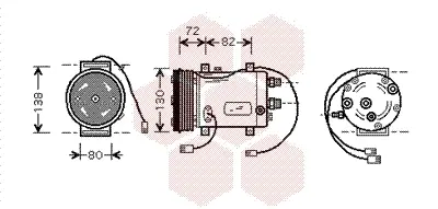 компресор, климатизация VAN WEZEL           