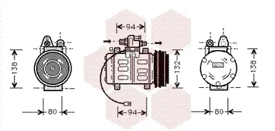 компресор, климатизация VAN WEZEL           