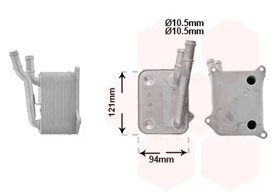 маслен радиатор, двигателно масло VAN WEZEL           