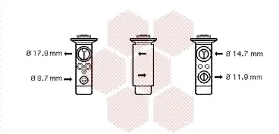 разширителен клапан, климатизация VAN WEZEL           