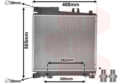 радиатор, охлаждане на двигателя VAN WEZEL           
