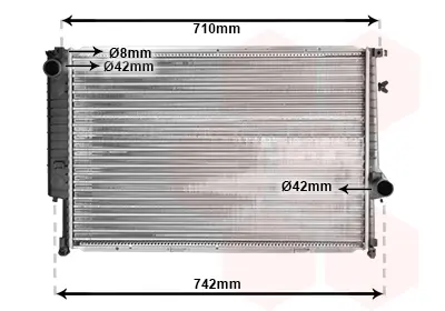 радиатор, охлаждане на двигателя VAN WEZEL           