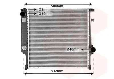 радиатор, охлаждане на двигателя VAN WEZEL           