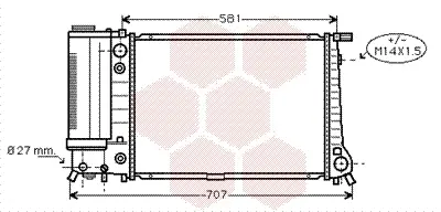 радиатор, охлаждане на двигателя VAN WEZEL           