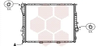 радиатор, охлаждане на двигателя VAN WEZEL           