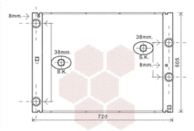 радиатор, охлаждане на двигателя VAN WEZEL           