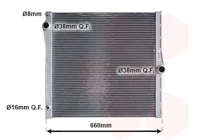радиатор, охлаждане на двигателя VAN WEZEL           