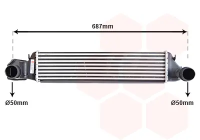 интеркулер (охладител за въздуха на турбината) VAN WEZEL           