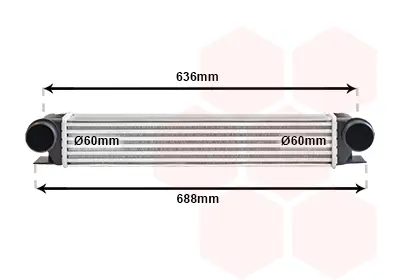 интеркулер (охладител за въздуха на турбината) VAN WEZEL           