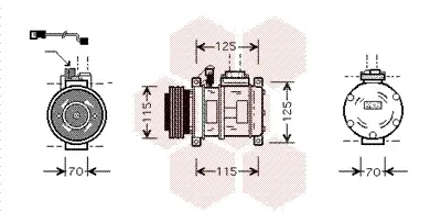 компресор, климатизация VAN WEZEL           