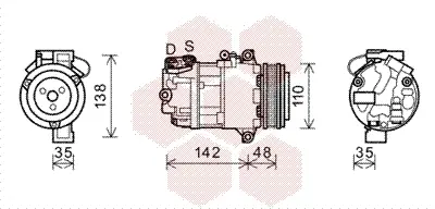 компресор, климатизация VAN WEZEL           
