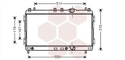 радиатор, охлаждане на двигателя VAN WEZEL           