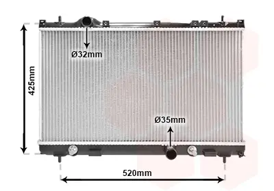 радиатор, охлаждане на двигателя VAN WEZEL           