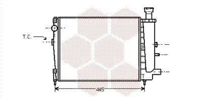 радиатор, охлаждане на двигателя VAN WEZEL           