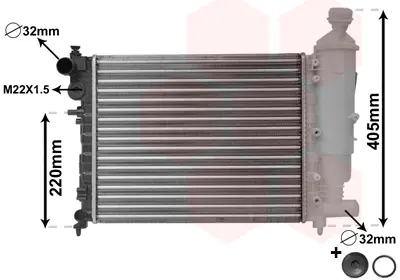 радиатор, охлаждане на двигателя VAN WEZEL           
