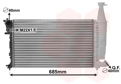 радиатор, охлаждане на двигателя VAN WEZEL           